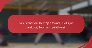 Balk Scenarion: Heittäjän toimet, Juoksijan reaktiot, Tuomarin päätökset