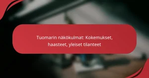Tuomarin näkökulmat: Kokemukset, haasteet, yleiset tilanteet