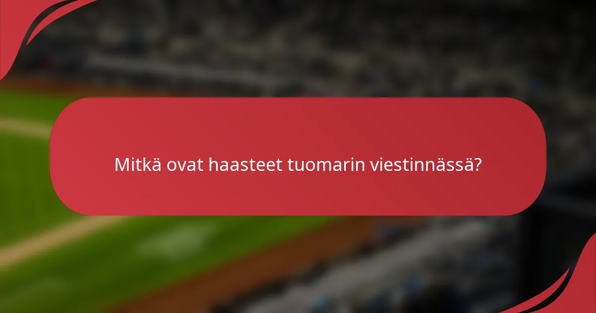 Mitkä ovat haasteet tuomarin viestinnässä?